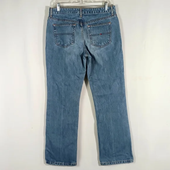 Tommy Hilfiger Lorider Zip Bootcut Blue Jeans Women's Size 10 Light Wash Denim - Picture 3 of 4